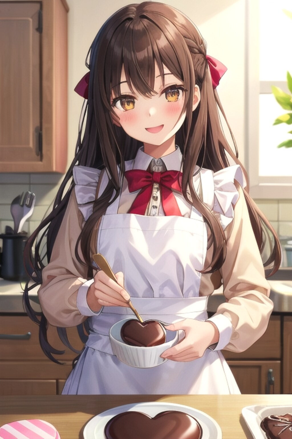 バレンタインチョコ作りをするなごみちゃん🍫💝