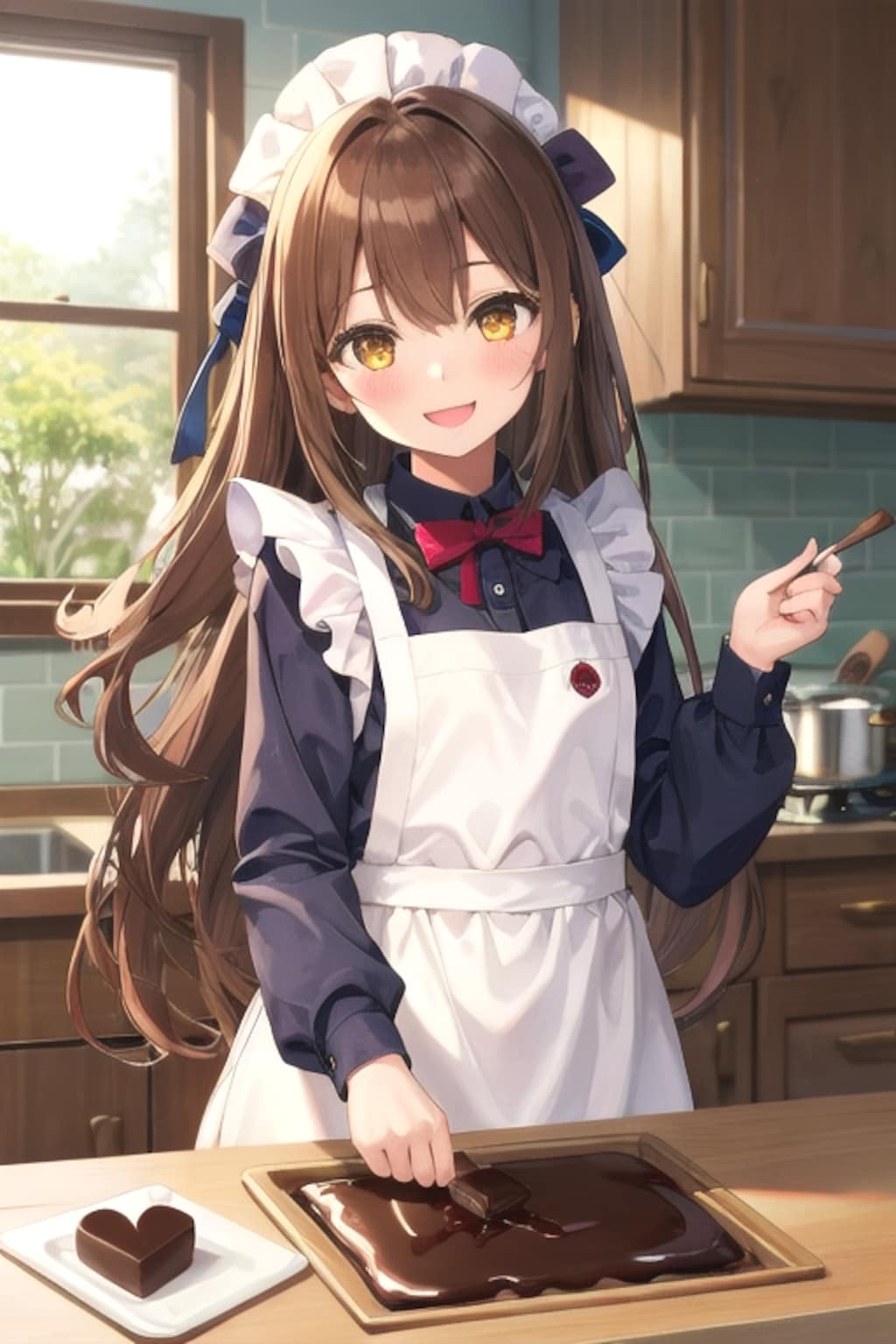 バレンタインチョコ作りをするなごみちゃん🍫💝