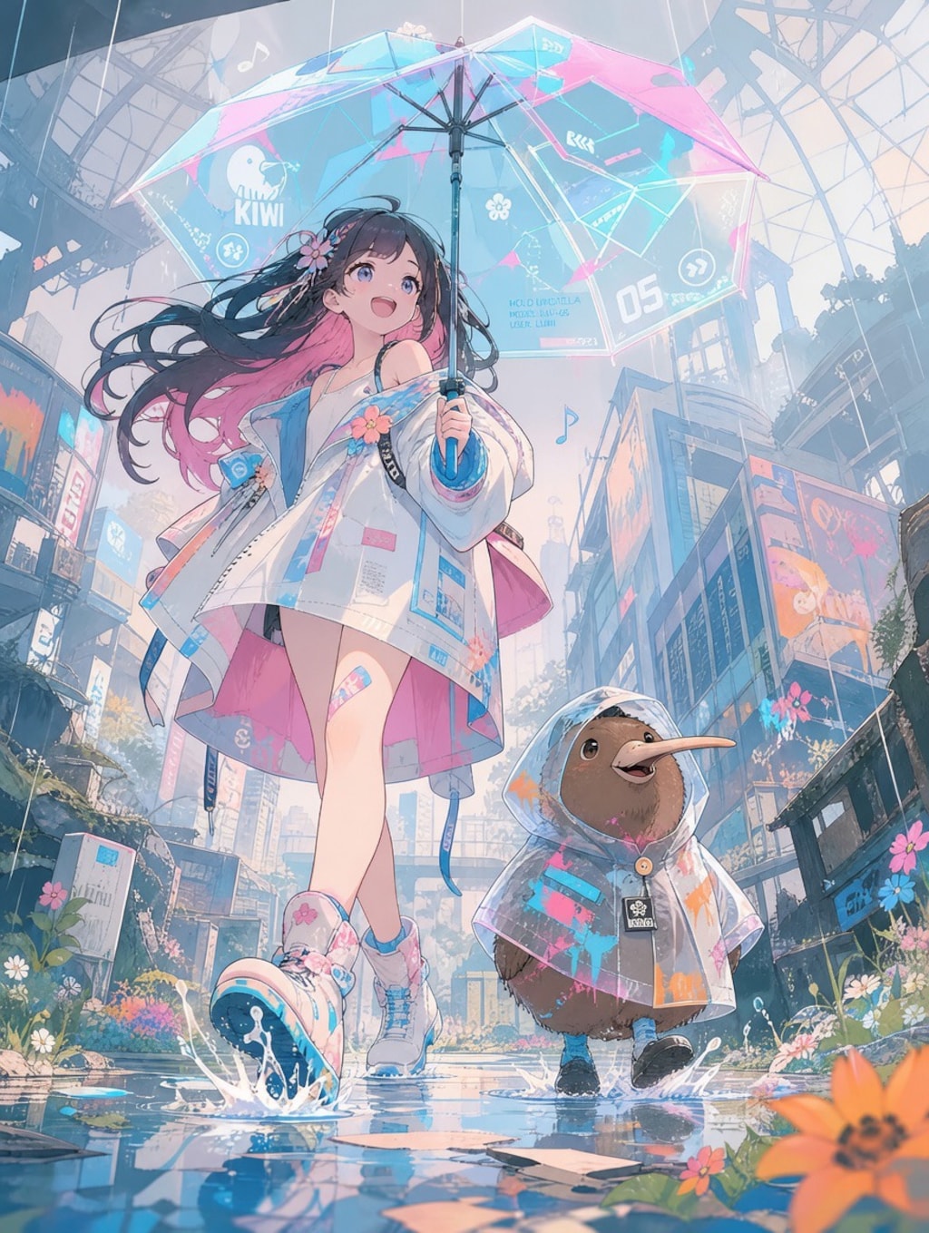 雨降り散歩