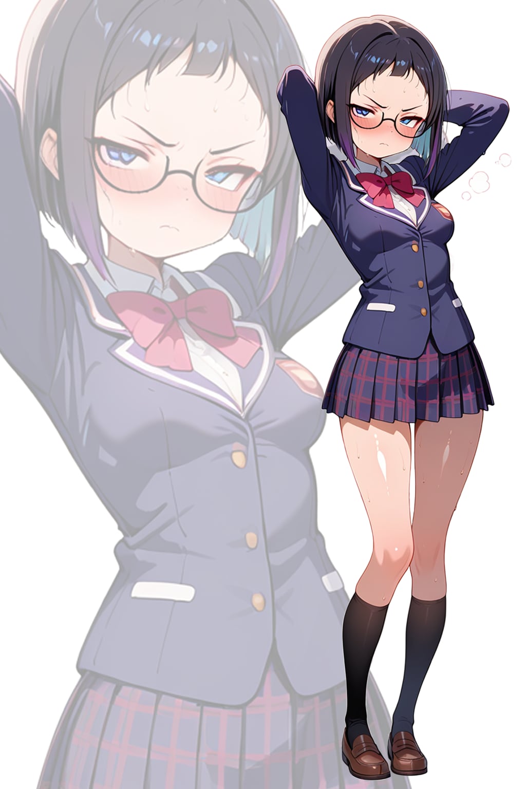 メガネ女子　制服