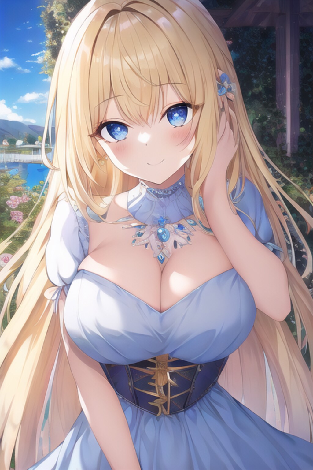 ドレスの金髪少女