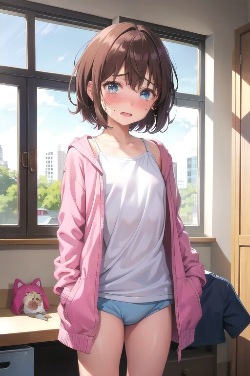 薄着を見られて恥ずかしい女の子