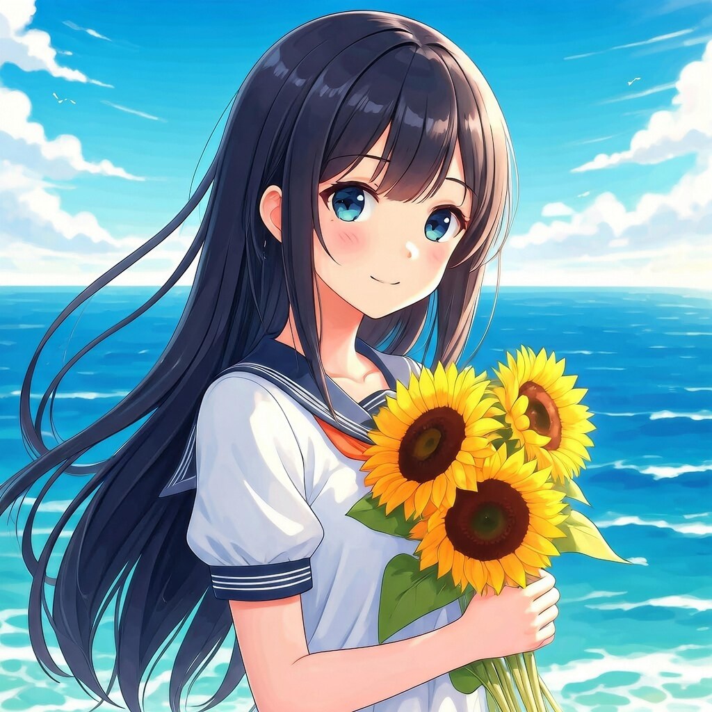 ピクセルちゃんとひまわり