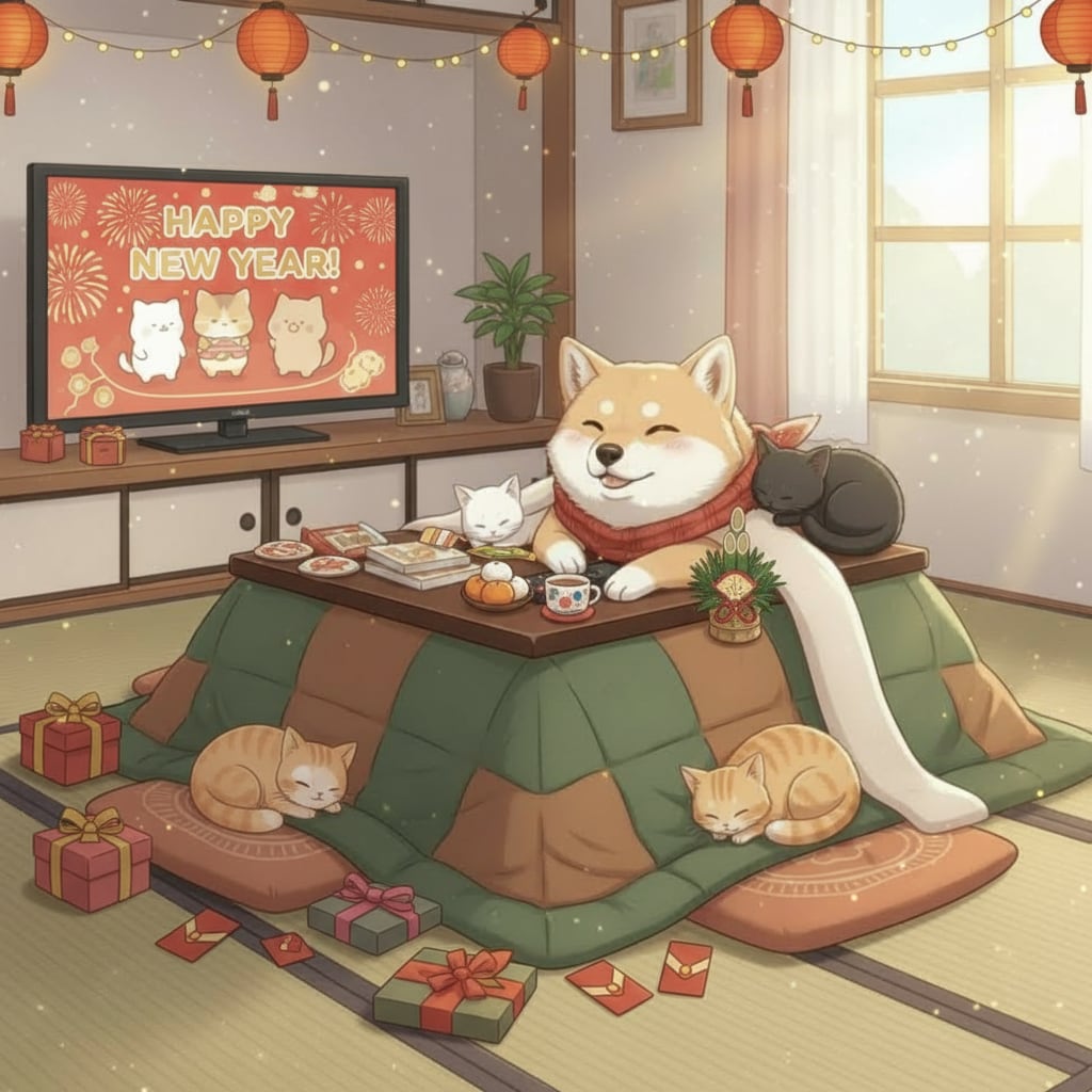 明けましておめでとうございます🐶😺 | の人気AIイラスト・グラビア