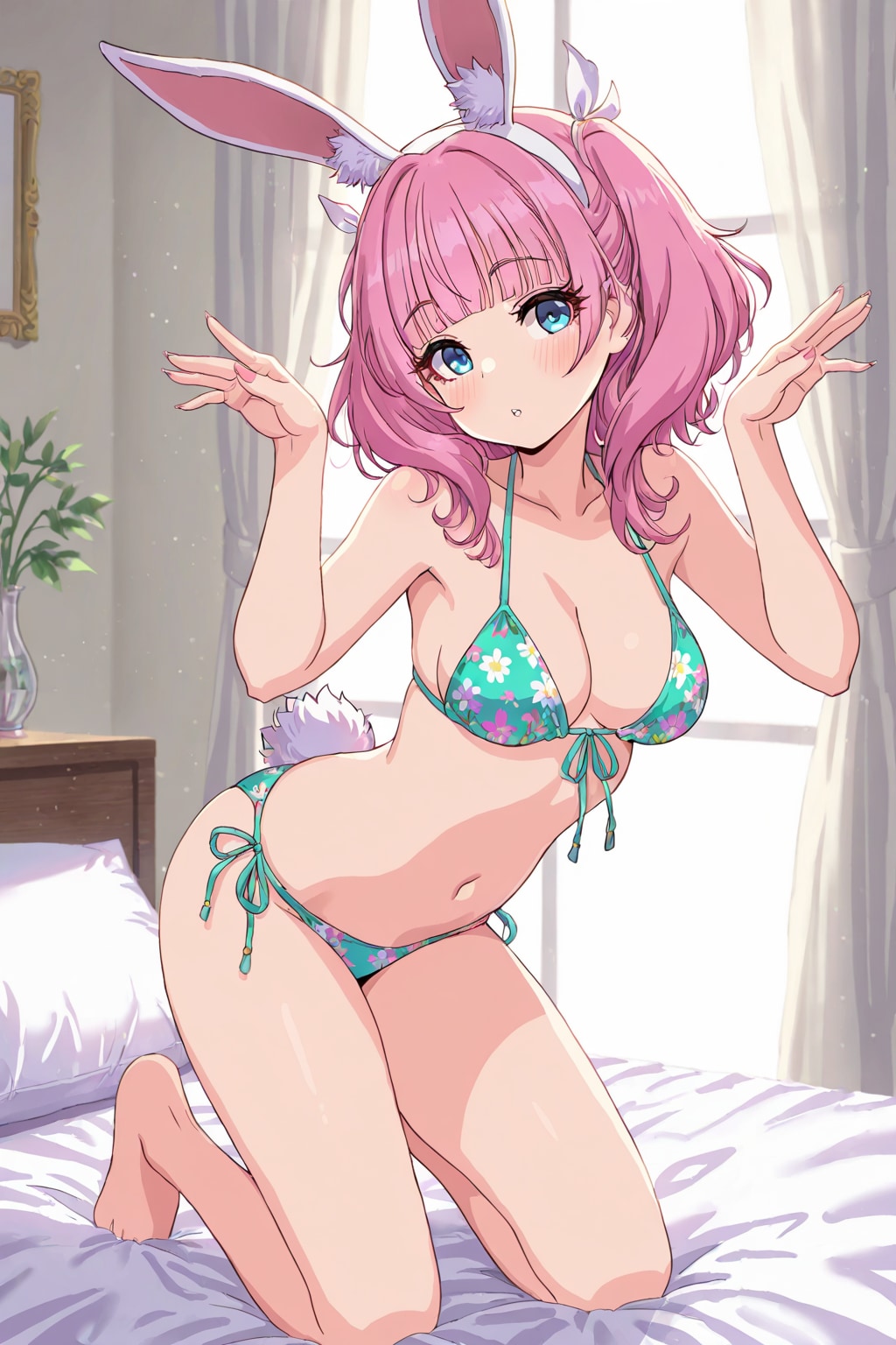 ピンクのうさぎ