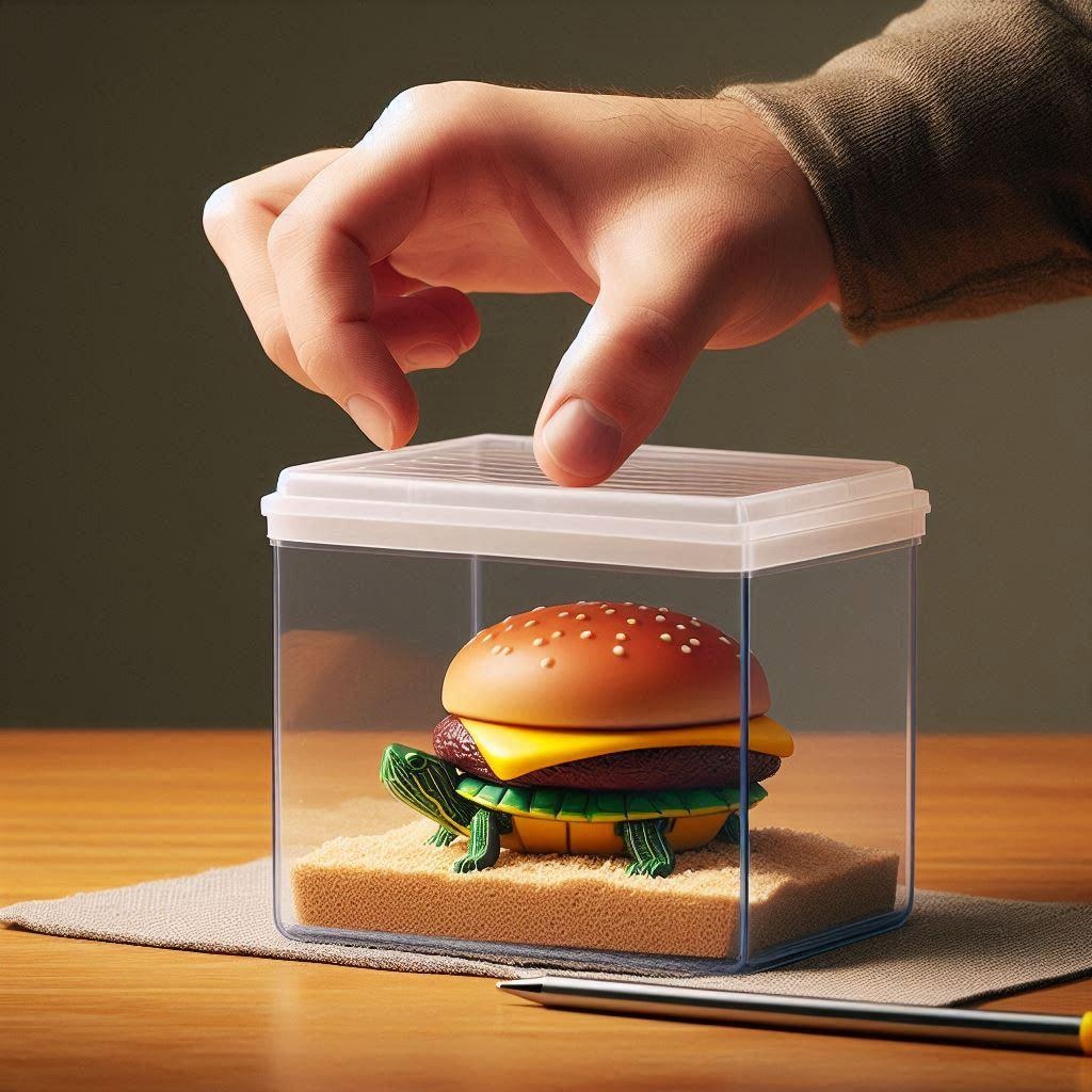 亀対ハンバーガー