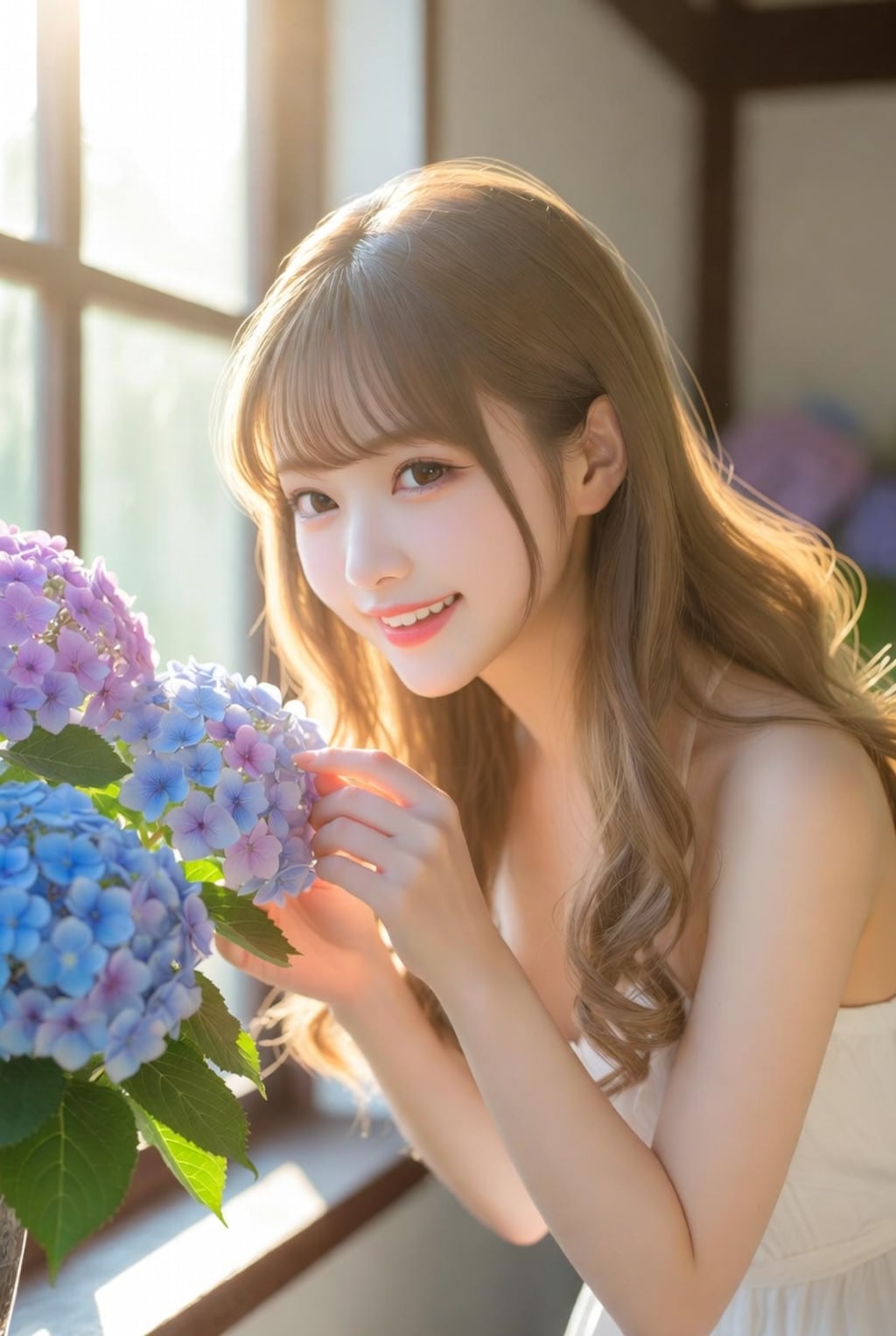 紫陽花のある風景