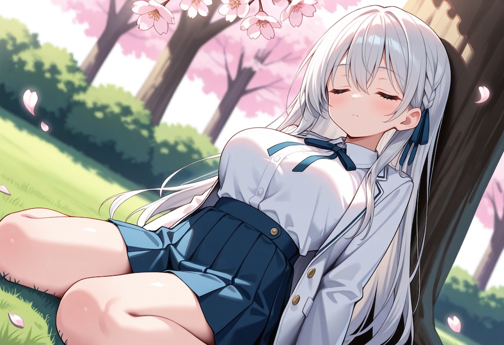 銀髪ちゃん・春眠