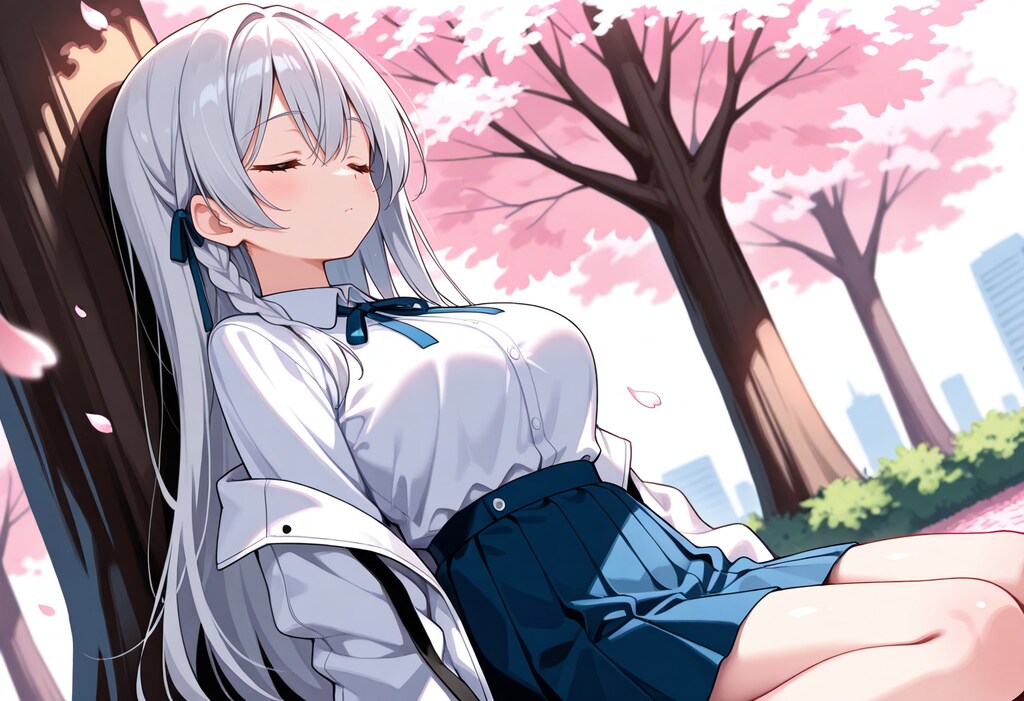 銀髪ちゃん・春眠