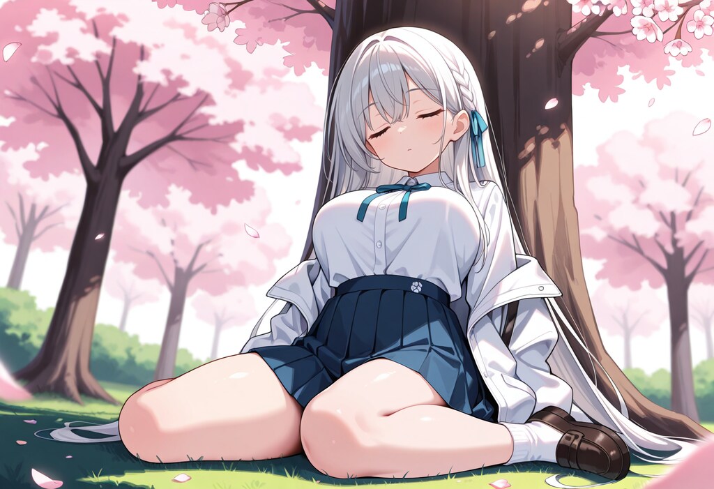 銀髪ちゃん・春眠