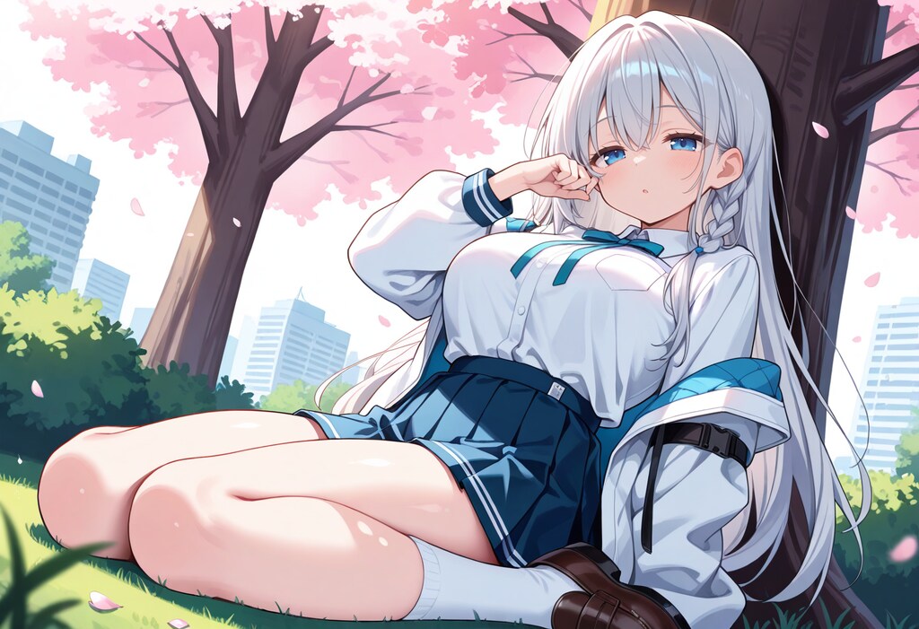 銀髪ちゃん・春眠