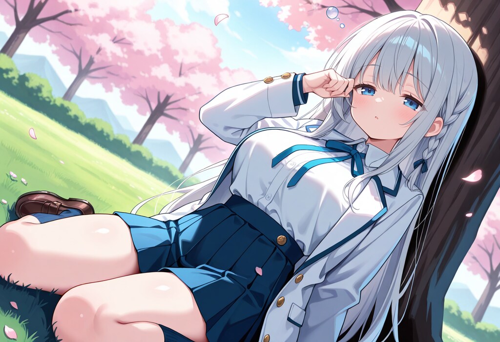 銀髪ちゃん・春眠