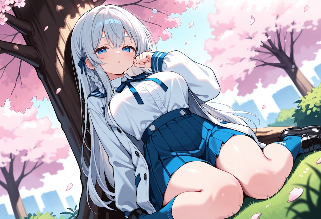 銀髪ちゃん・春眠