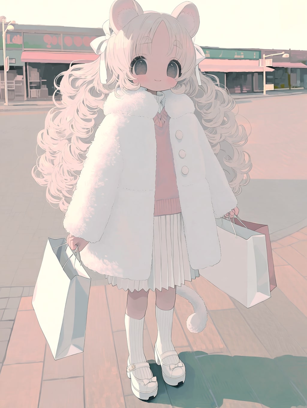 白コートファッション