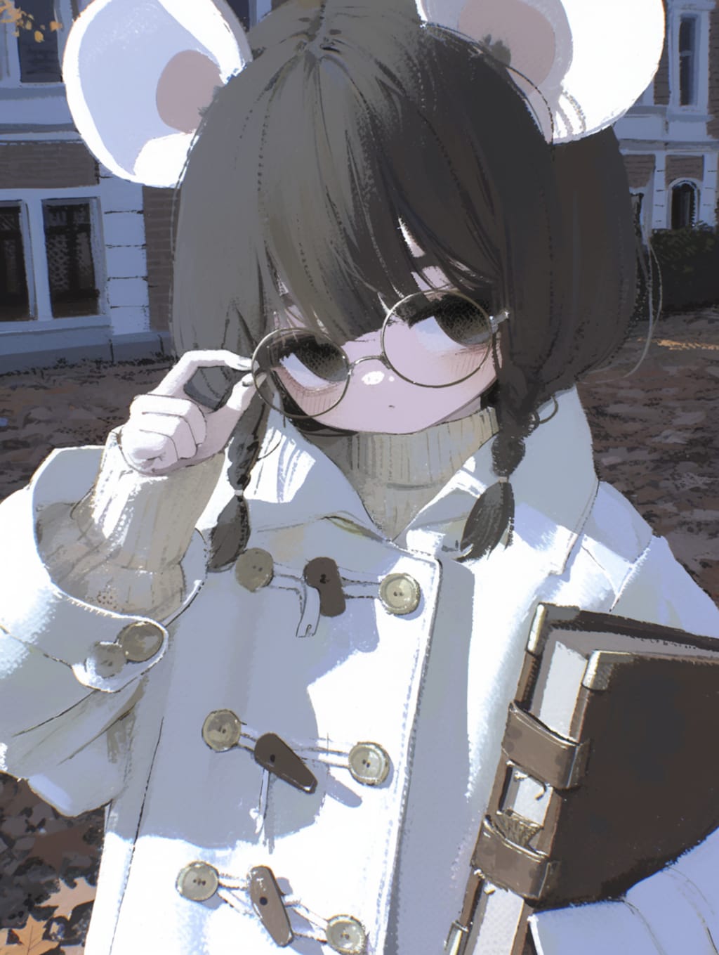 白コートファッション