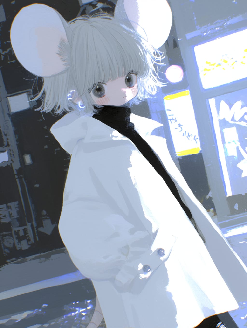 白コートファッション