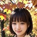 色づく紅葉と女子高生 4枚目
