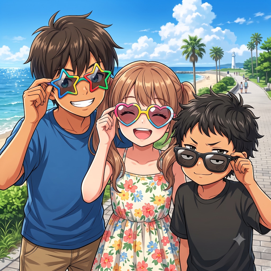 サングラス小学生