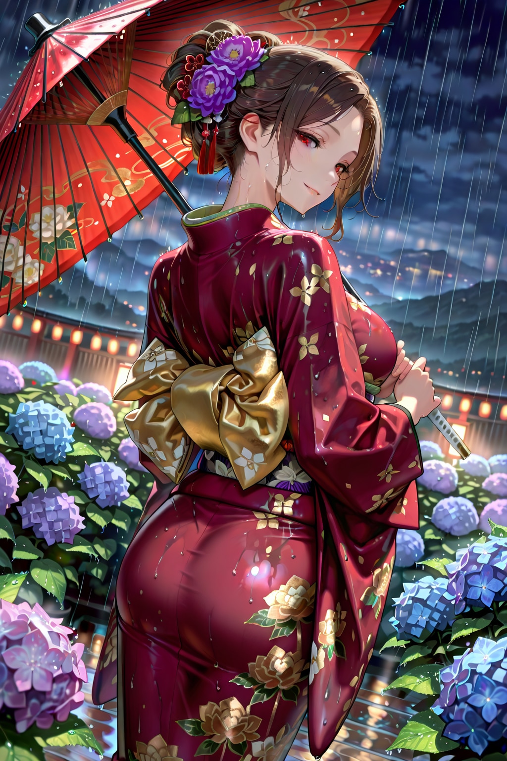雨夜に咲く紅華