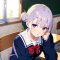 （１７１AHQ）アニメ風の銀髪ちゃん 2枚目