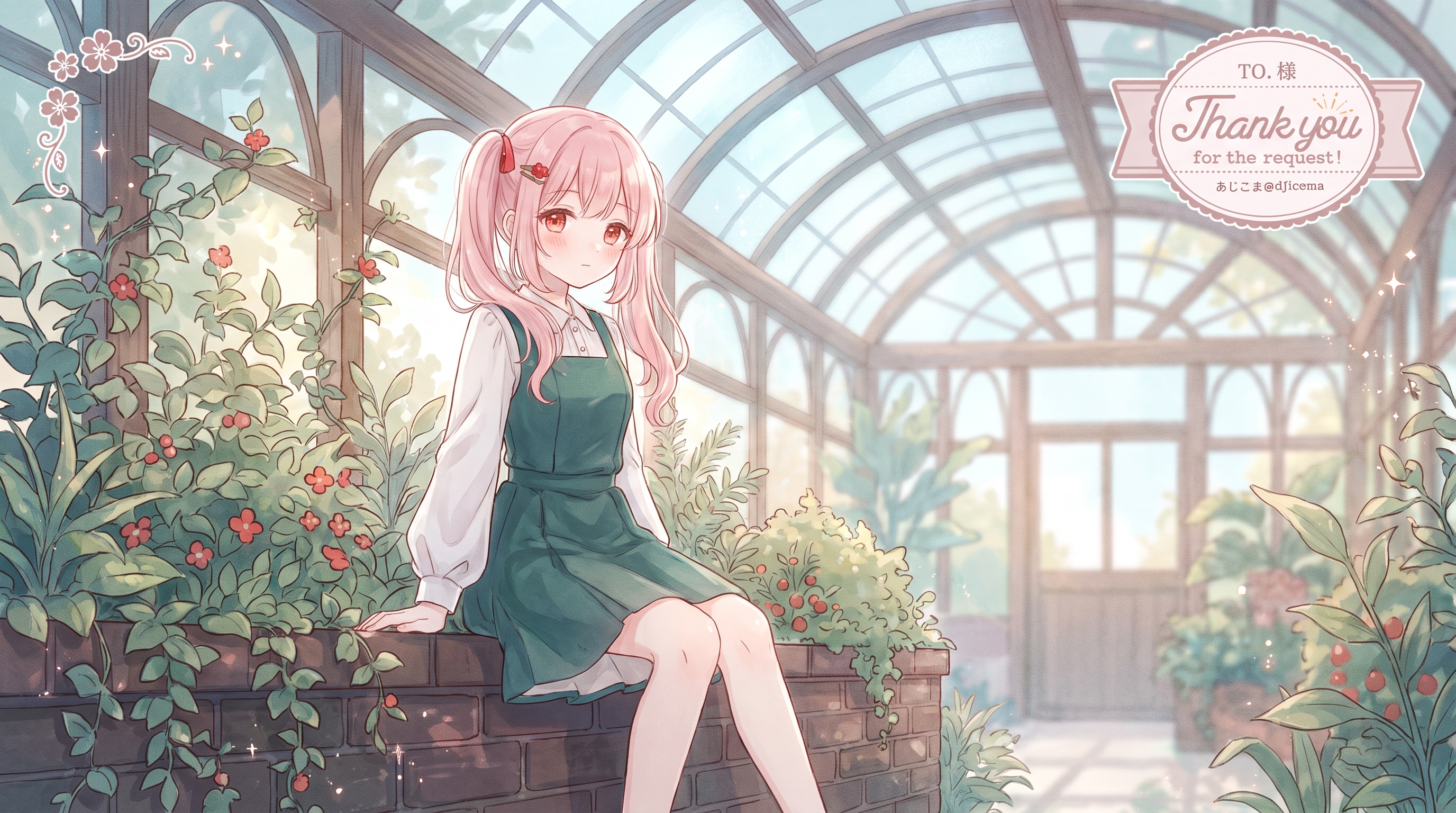 玻璃温室の緋瞳 | の人気AIイラスト・グラビア