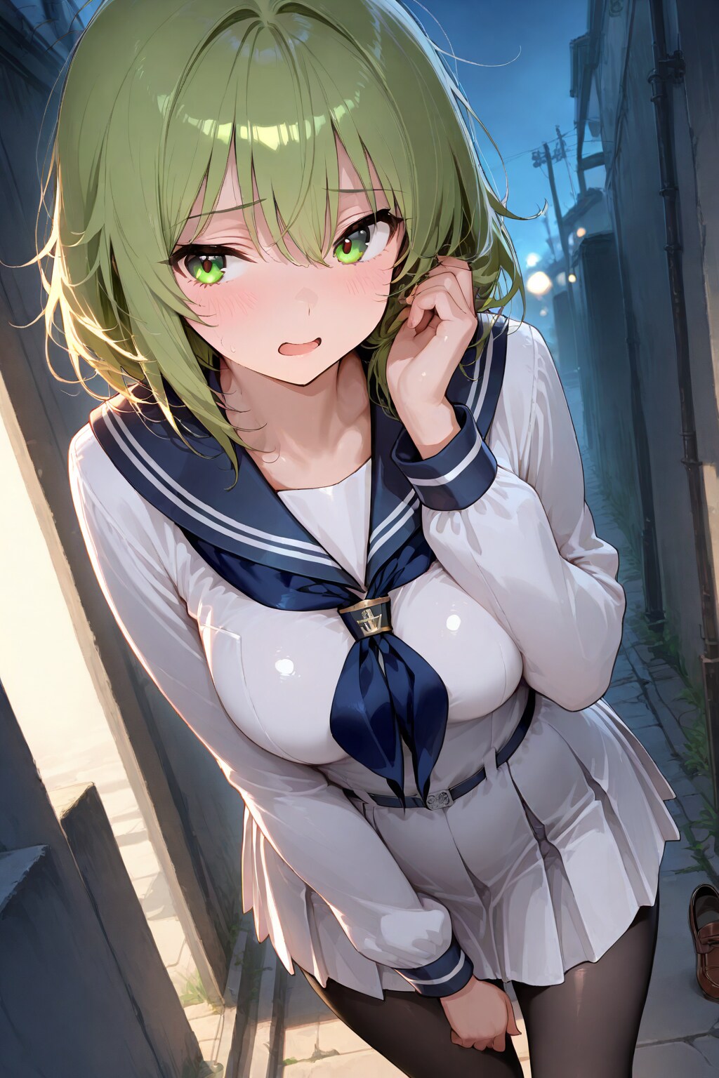 夜の路地裏でMESSちゃんを拾う