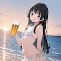ビールで乾杯！【パラパライラスト】 2枚目