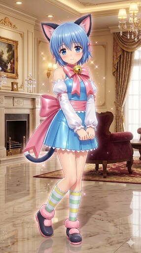 ハヤテのごとく　綾崎ハヤテ女装　猫耳 | の人気AIイラスト・グラビア