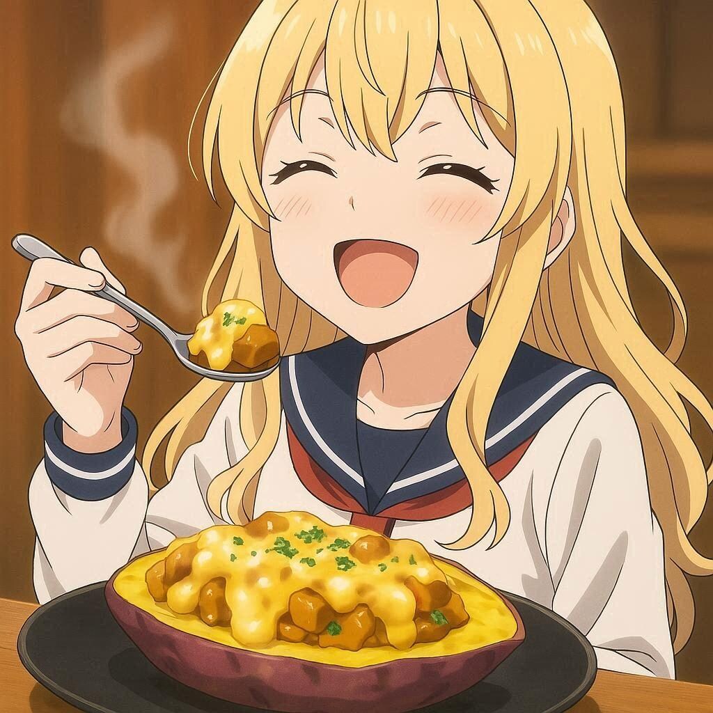 炊飯器焼き芋と焼き芋チーズカレーのせ