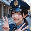 おまわりさん_顔射 2枚目