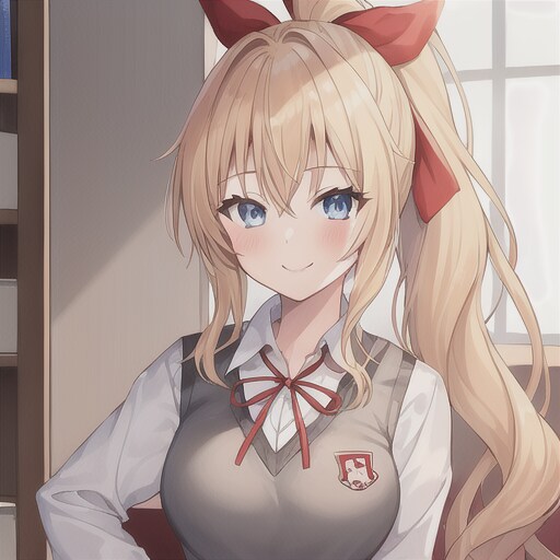 金髪ポニテの女の子