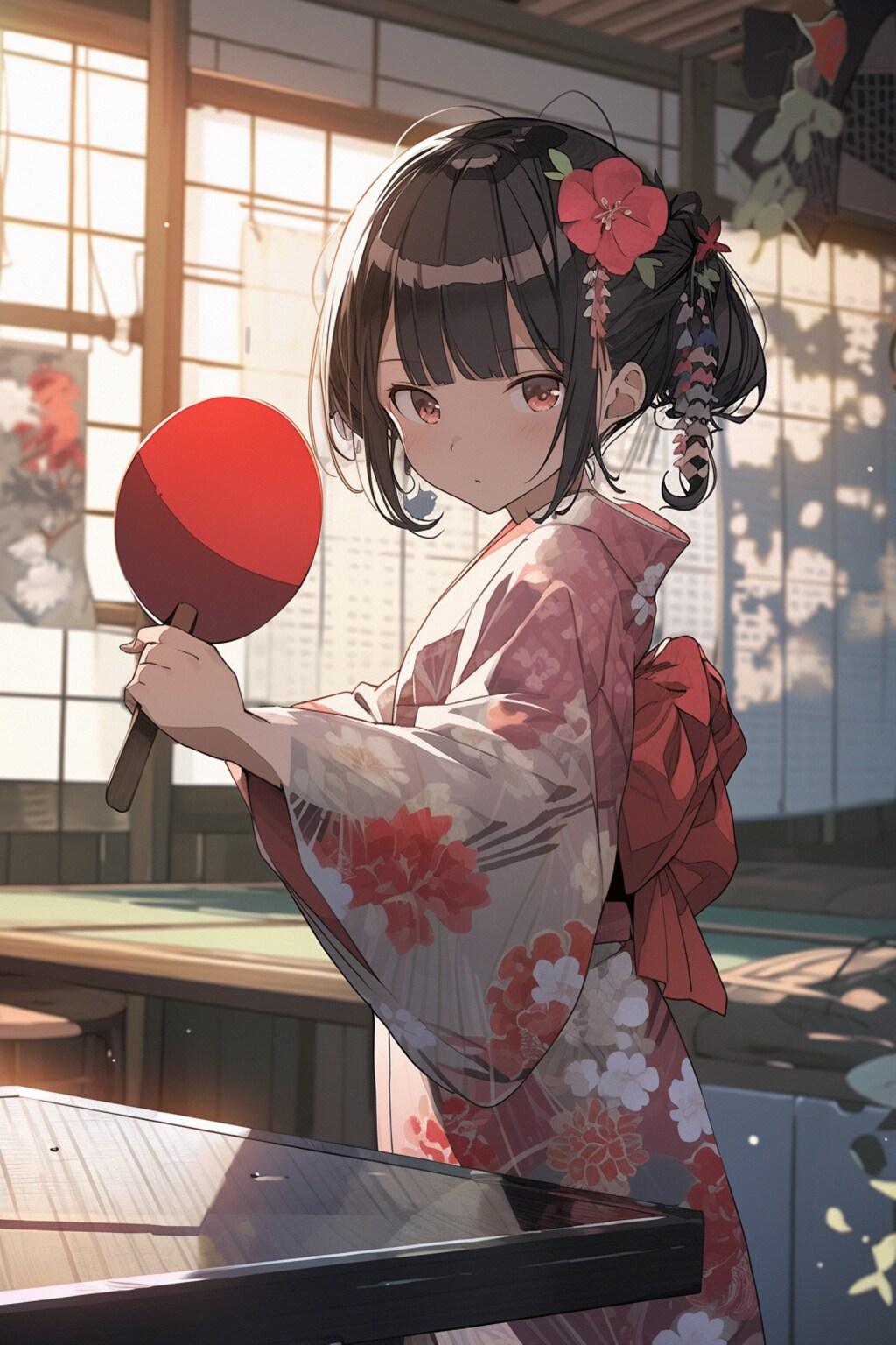 温泉卓球