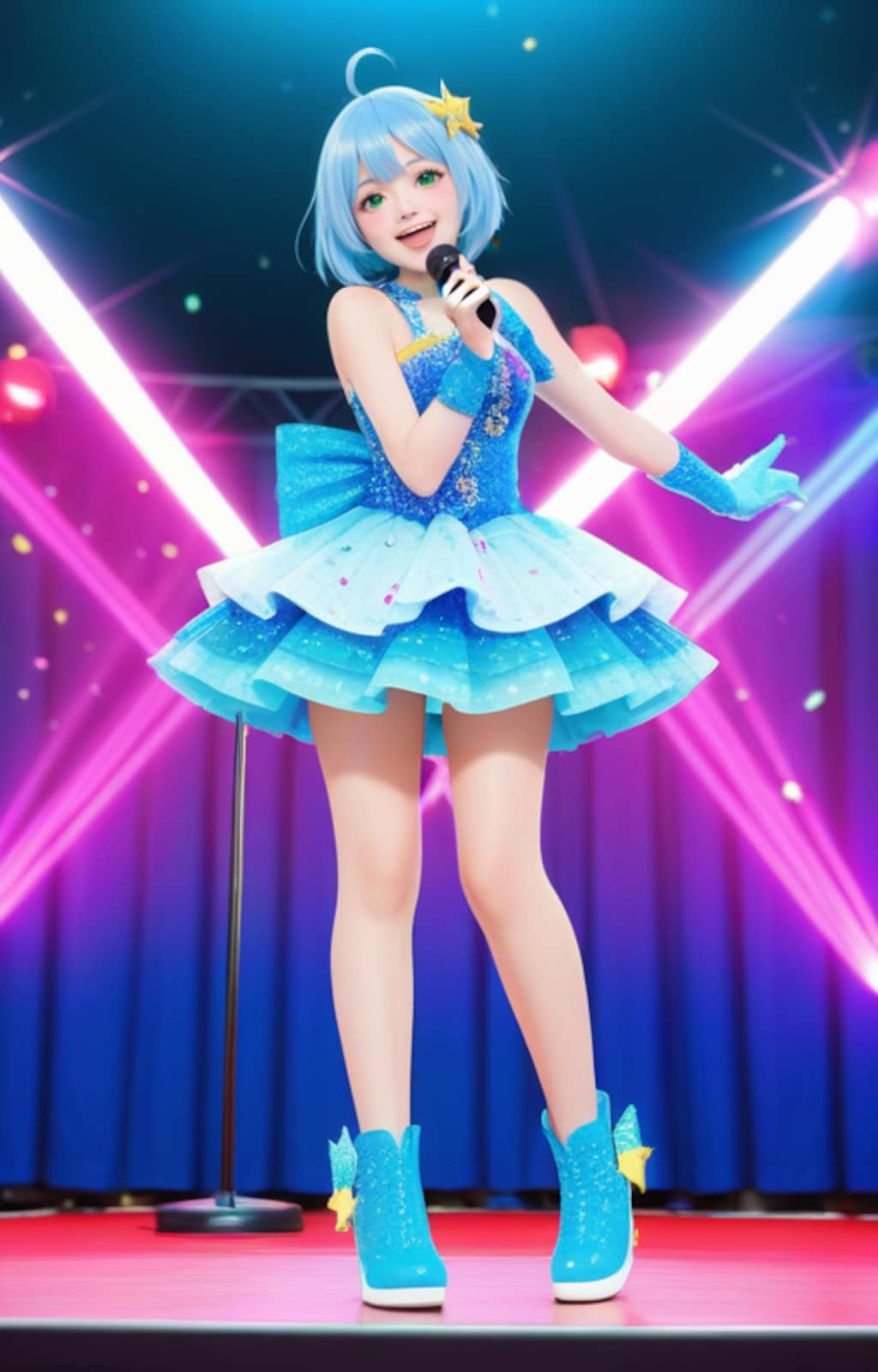 青いアイドル　結衣