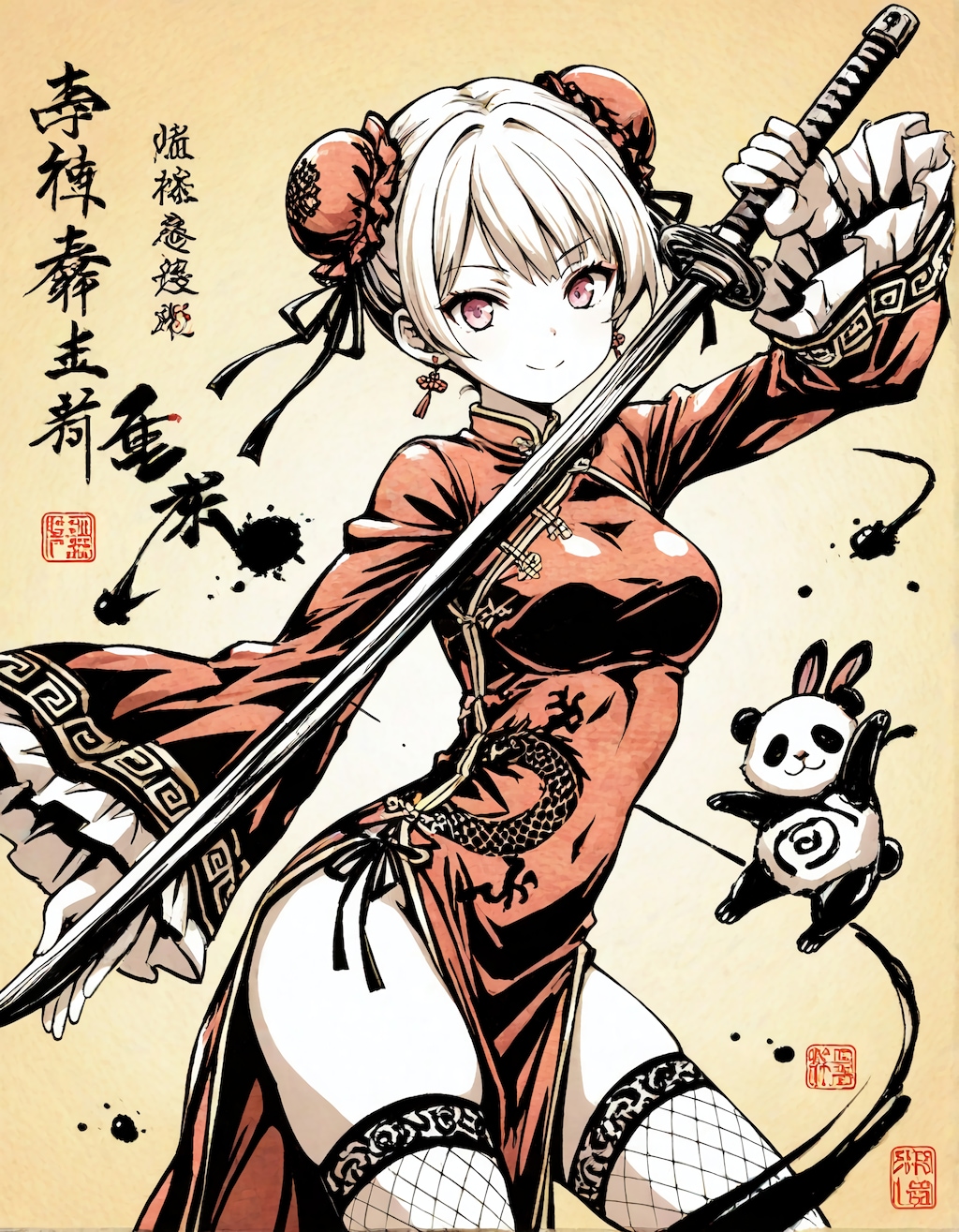 水墨画風チャイナ