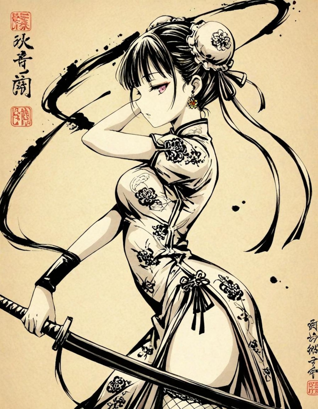 水墨画風チャイナ