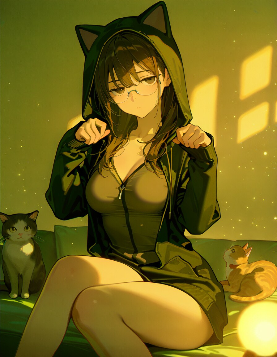 帰りを待つ猫(擬人化)