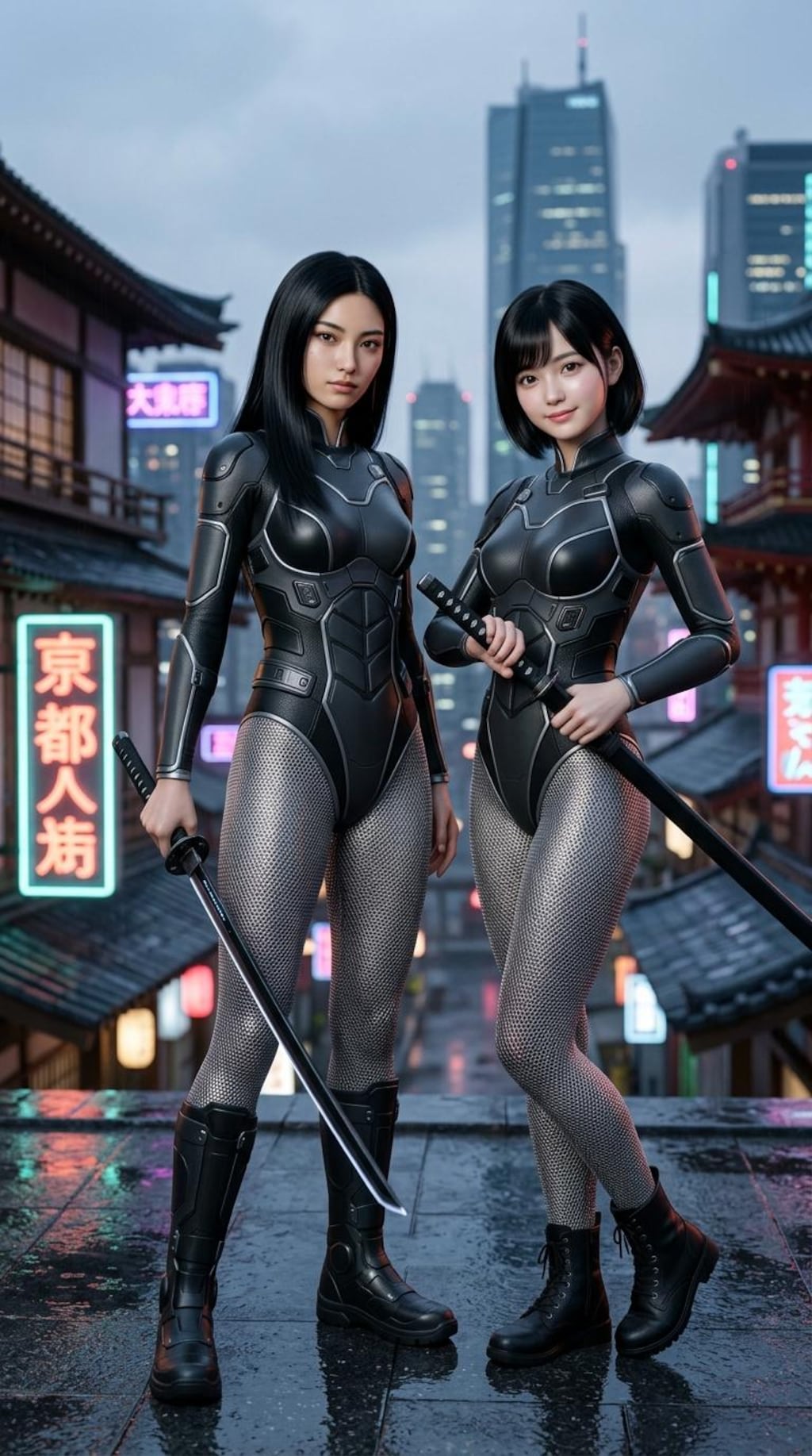 近未来くのいちペア