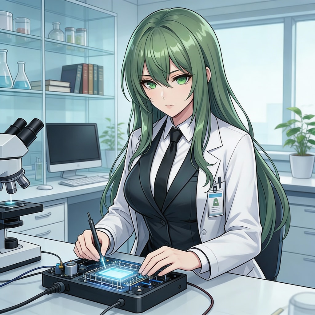 何かを作ってるエメルダ。