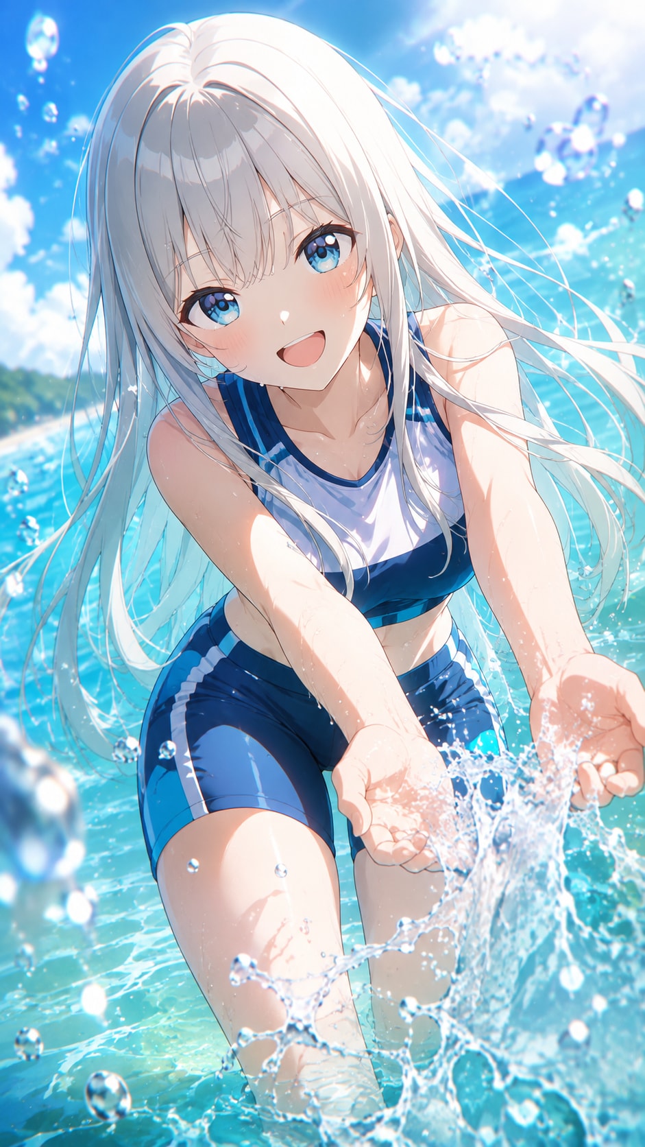 水しぶきの向こう、夏が笑った
