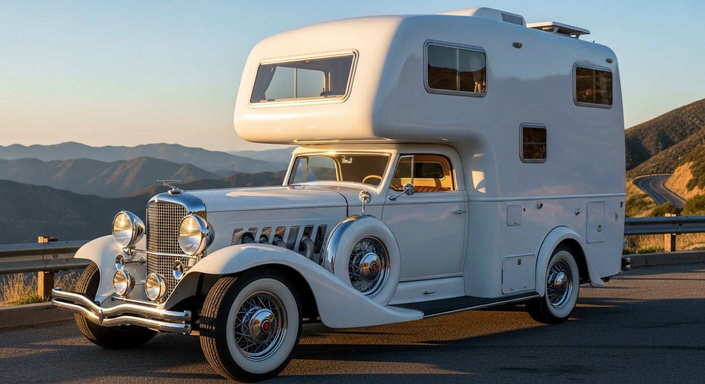 クラシックカーキャンピングカー | の人気AIイラスト・グラビア