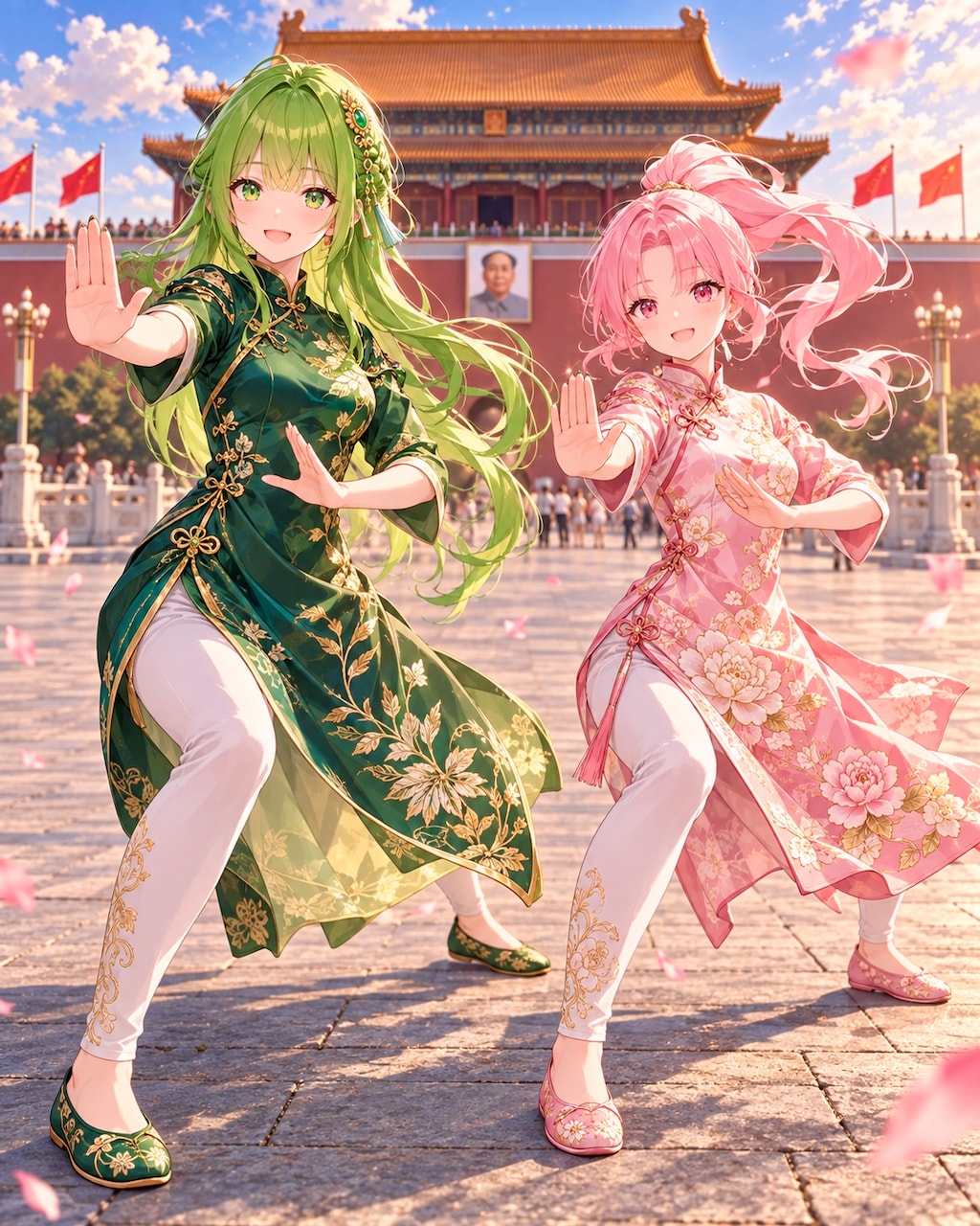 天安門で太極拳
