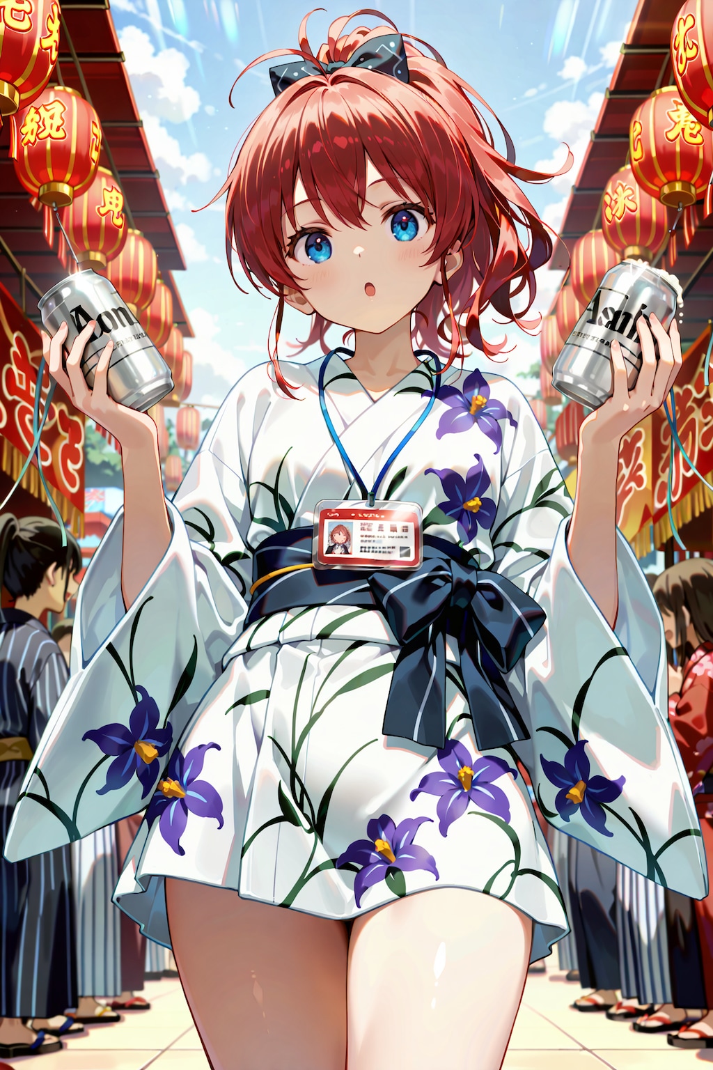 盆踊りを楽しむジト目先生 Y720