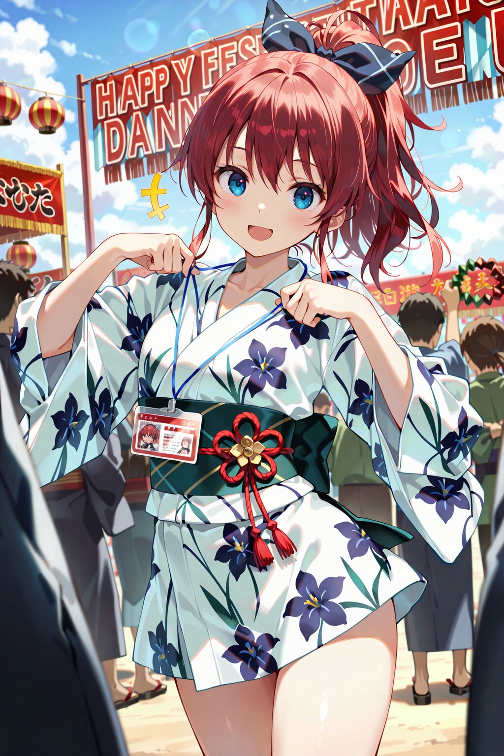 盆踊りを楽しむジト目先生 Y720