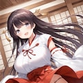 巫女コスでパンチラ 6枚目
