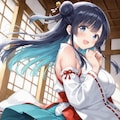 巫女コスでパンチラ 4枚目