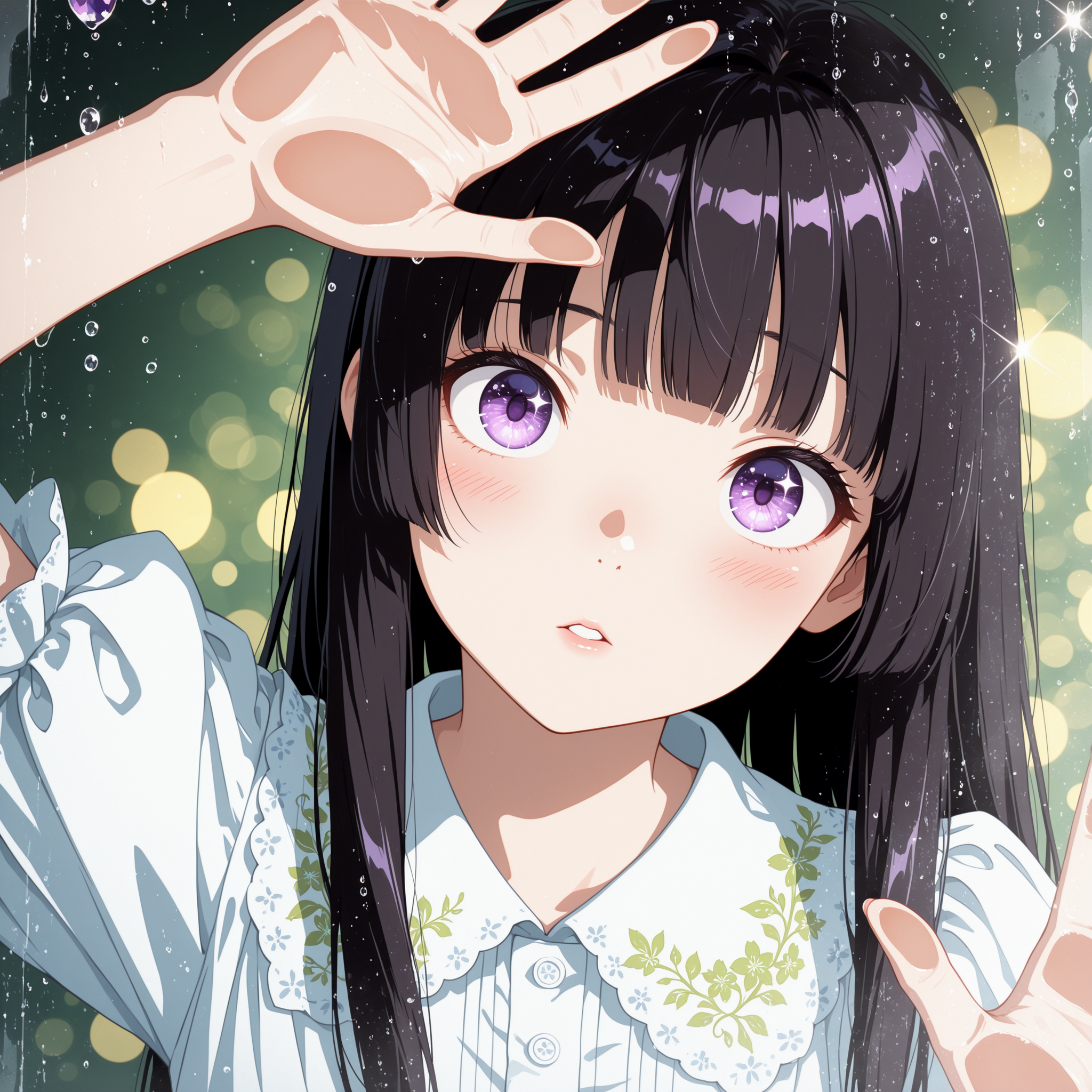 ガラス越しの視線
