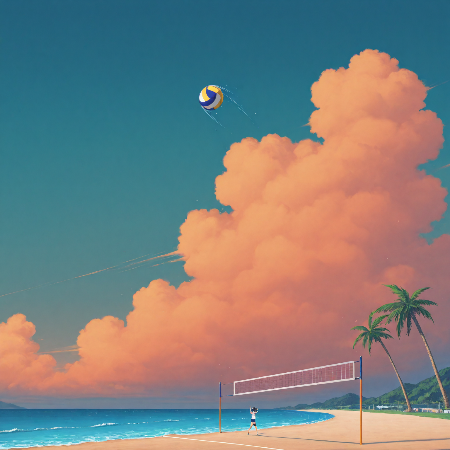 【がぞうどうぞ】せんぱ～い、さっき空に打ち上げてましたよね！ | の人気AIイラスト・グラビア