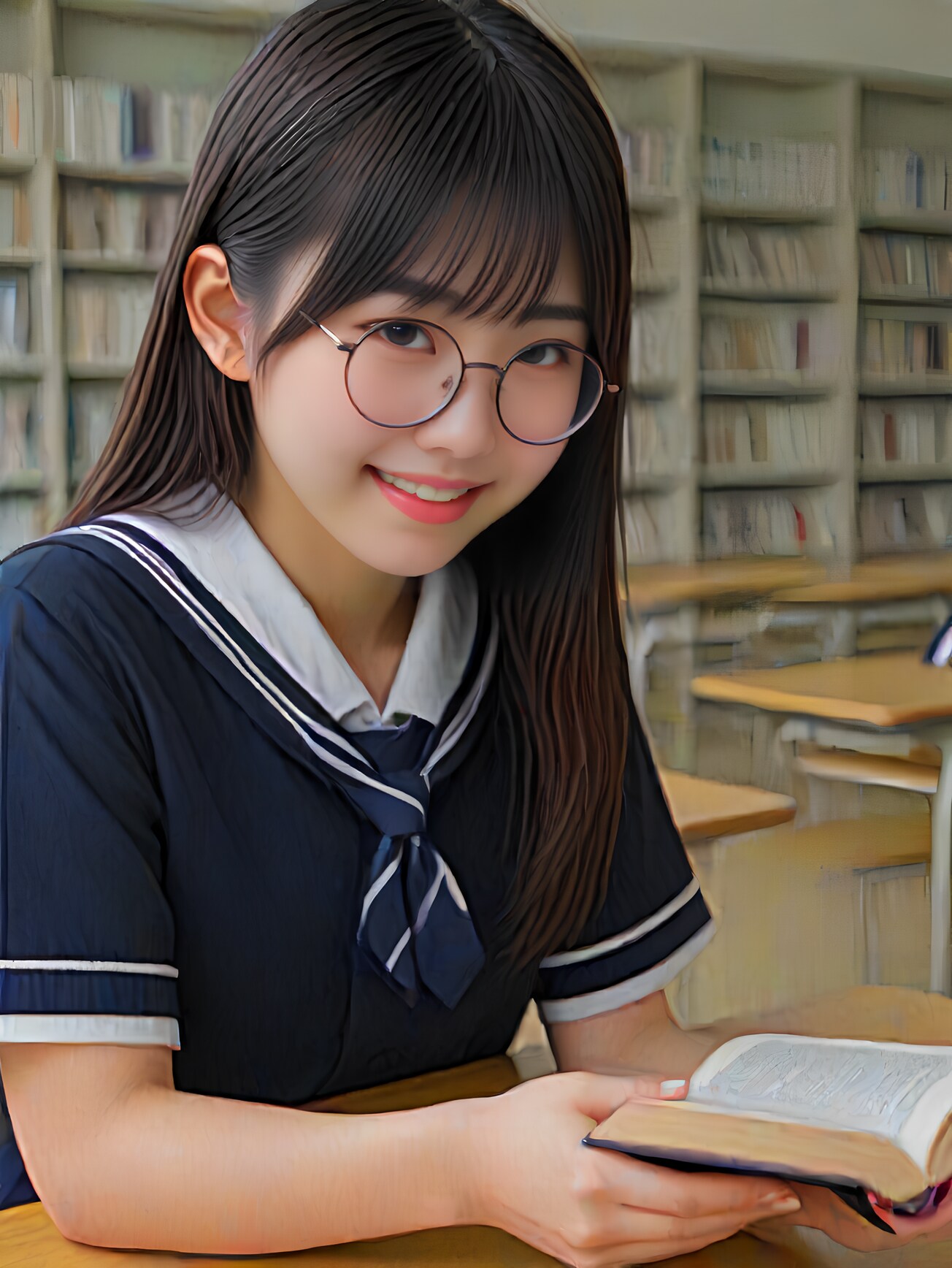 図書室 | の人気AIイラスト・グラビア