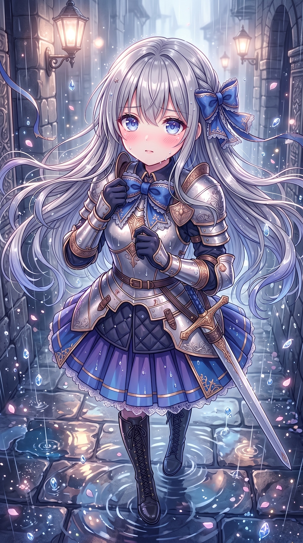 雨光の騎士少女