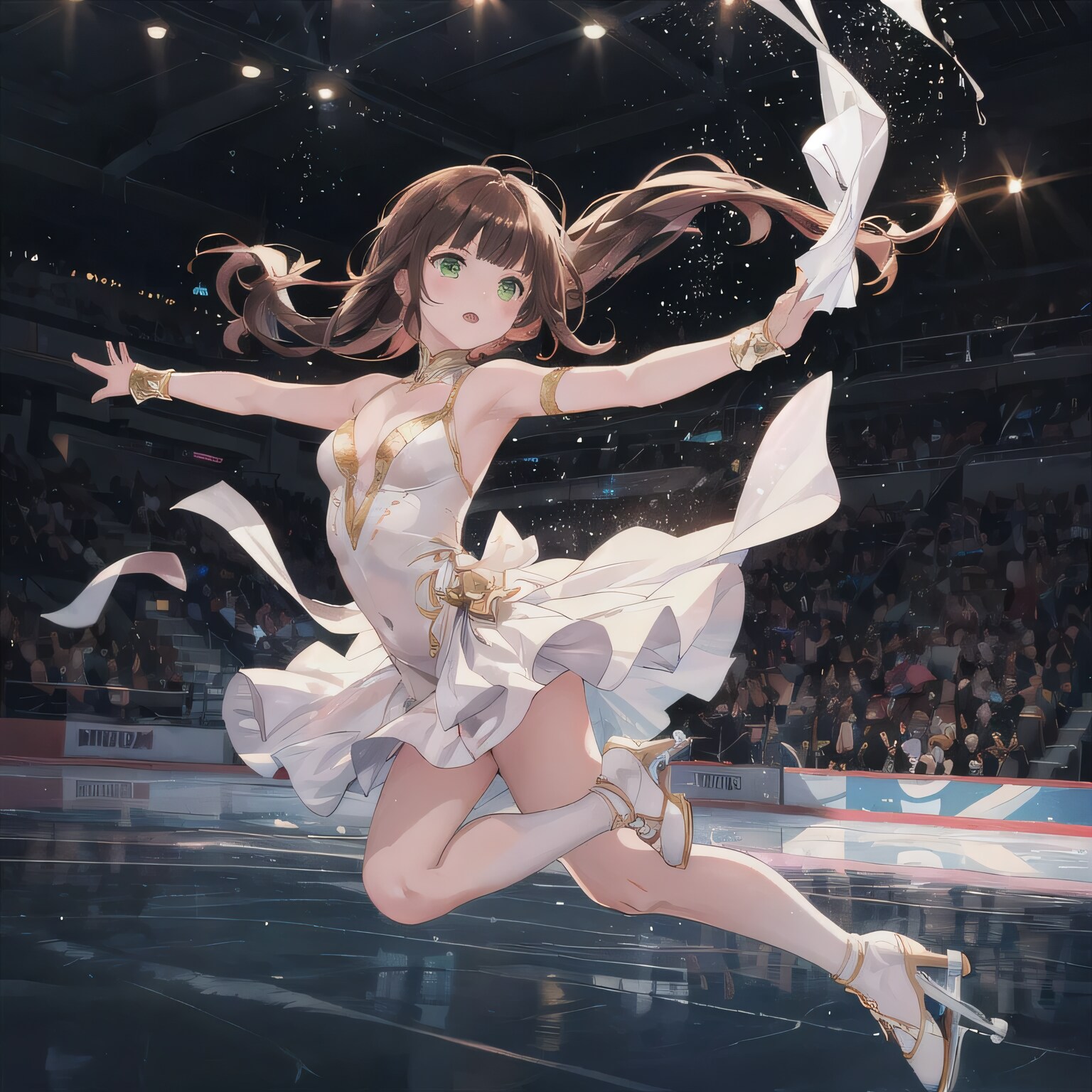 茶髪ロングでフィギュアの少女７ | の人気AIイラスト・グラビア